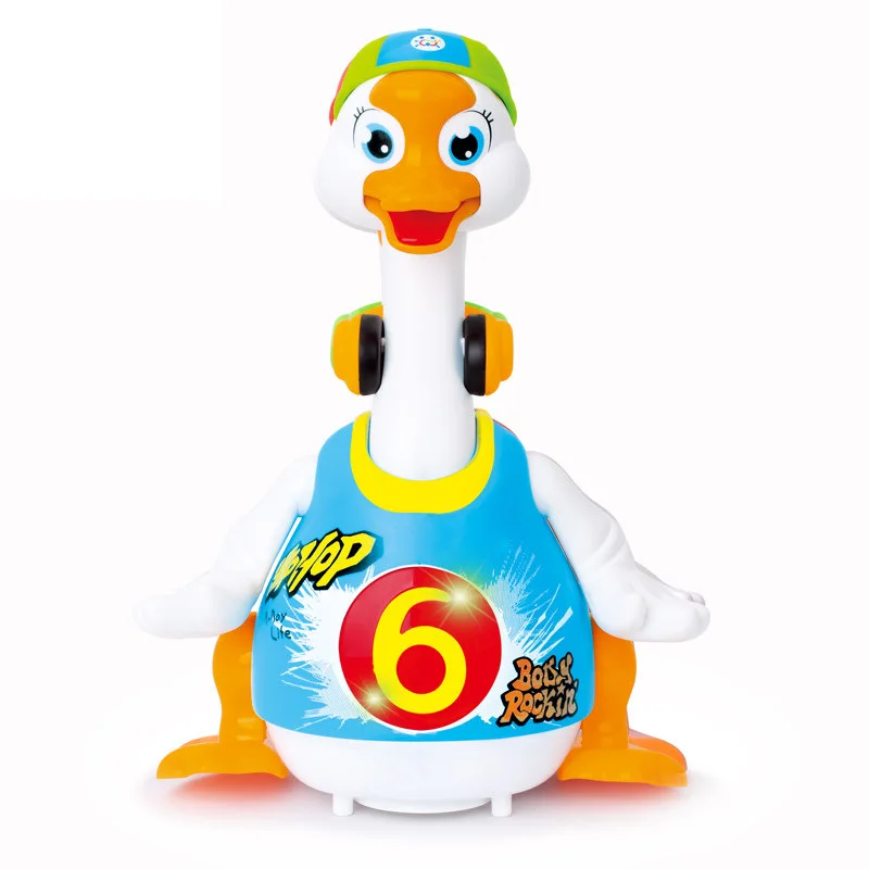 Robô pato brinquedo interativo dança pato eletrônico cantando bonito brinquedos para animais de estimação caminhada com led para crianças presentes aniversário