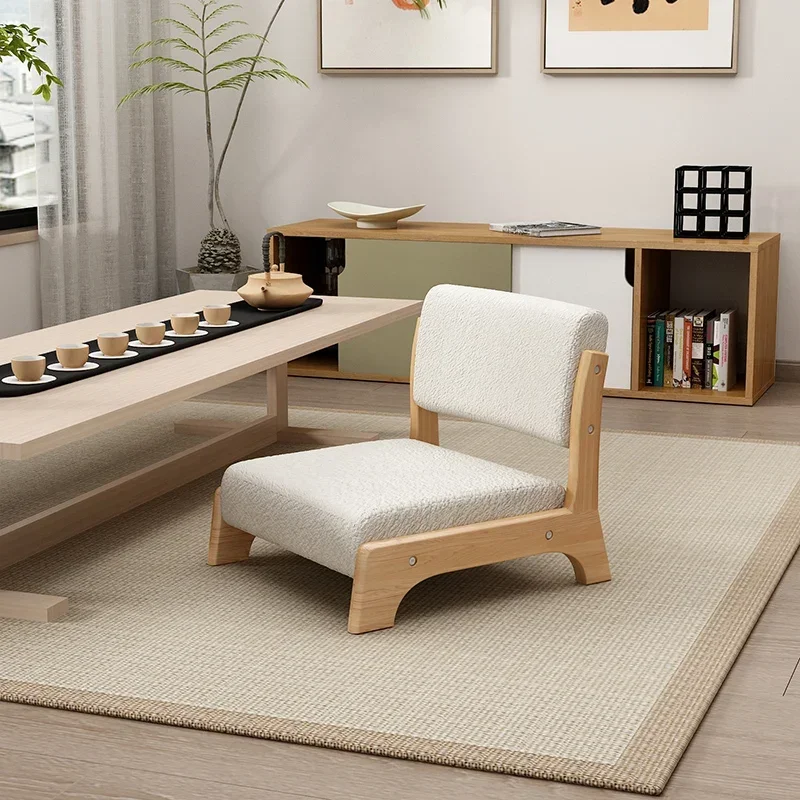 Tatami moderno, sofá perezoso, muebles japoneses para sala de estar, suelo trasero, ventanal nórdico bajo