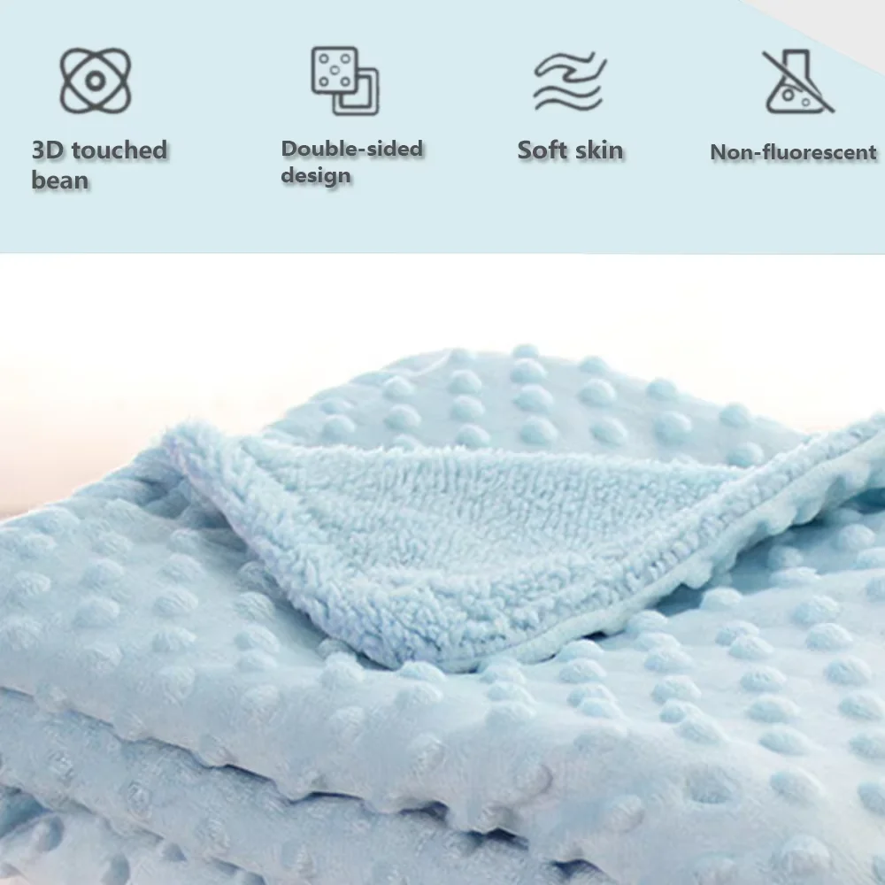 Cobertor do bebê & swaddling recém-nascido térmico macio velo cobertor inverno sólido conjunto de cama colcha algodão infantil swaddle envoltório