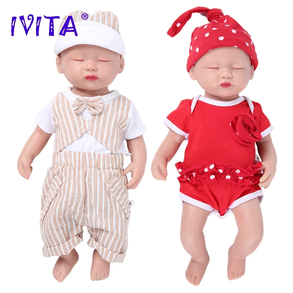 IVITA 100% ซิลิโคน Reborn ตุ๊กตาขายส่งของเล่นเด็กสมจริงเหมือนจริงทารกแรกเกิด DIY ทาสีตุ๊กตาชุดสําหรับของขวัญเด็ก