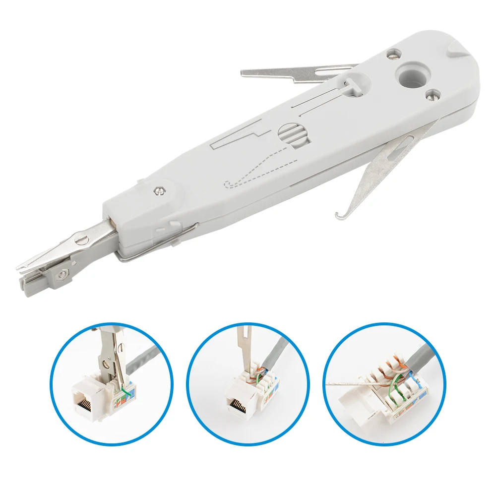 Multifunctionele Krone-type netwerkkabel Cat5 en telefooninbrenging Impact Terminal Tools 110 Punch Down Tool