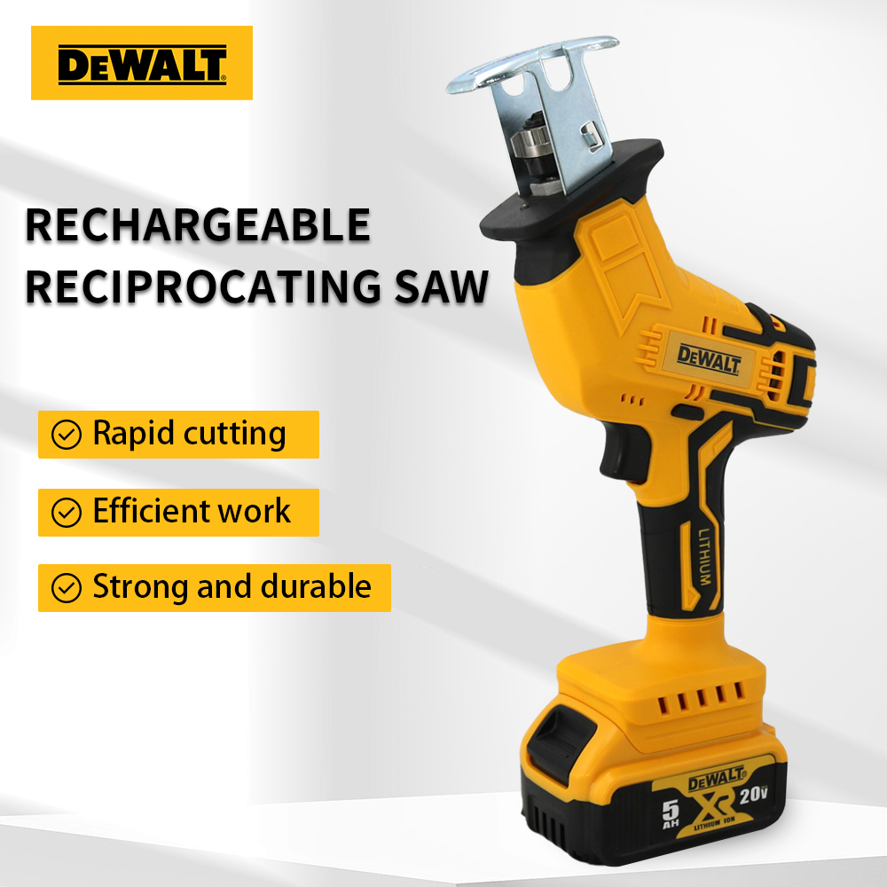Dewalt 20V Battery Cordless Electric Reciprocating Saw for Wood / Metal Cutting with 4pcs Blades Portable Power Tool