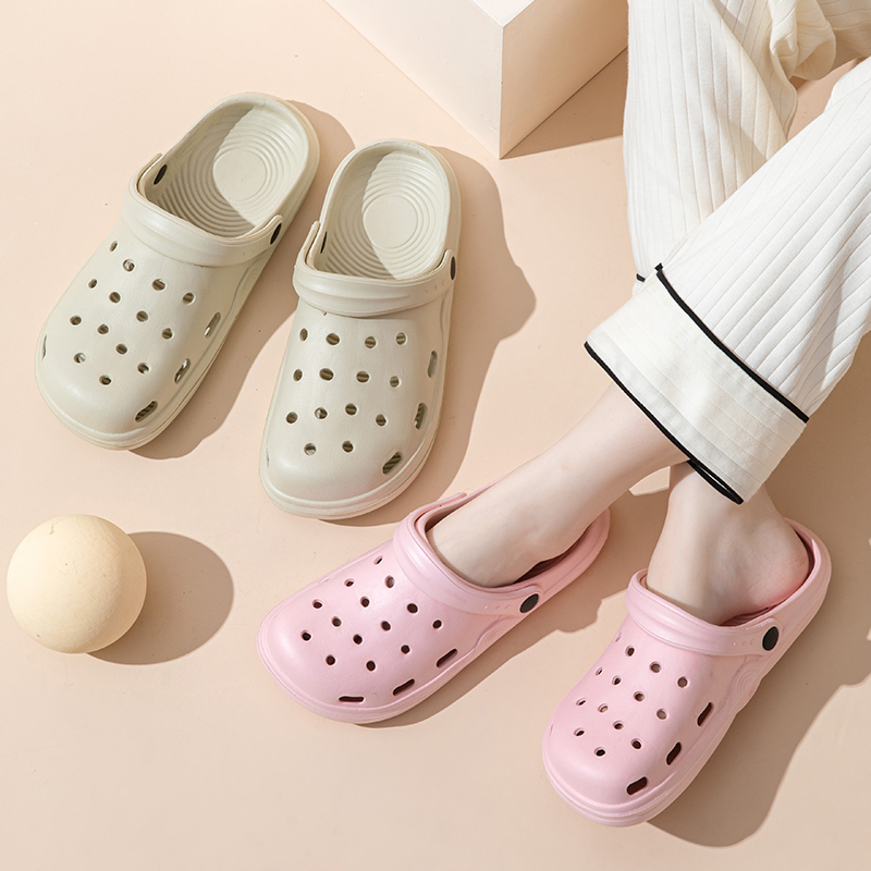 Sabots d'été pour femmes, sandales à fond épais, diapositives de maison, semelles compensées sèches EVA souples, chaussures de jardin, sandales de plage, pantoufles de maison