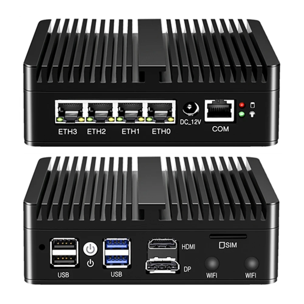 Intel N100 Mini-PC Micro Firewall Appliance N5105 J4125 N4000 4x i226-V 2,5G Lüfterloser Router Computer Proxmox OPNsense pfSense