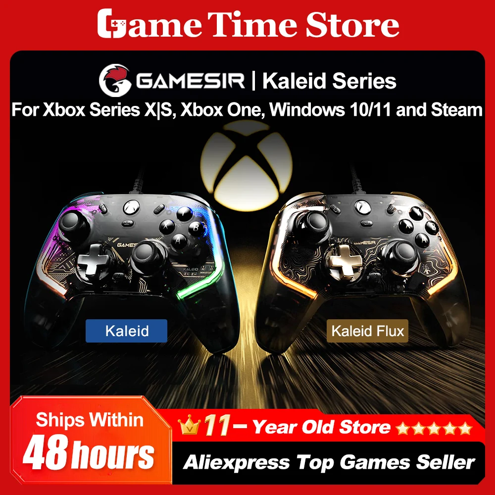 Оригинальный игровой контроллер GameSir Kaleid Flux — проводной геймпад для Xbox Series X, Xbox Series S, игровой консоль Xbox One с эффектом зала
