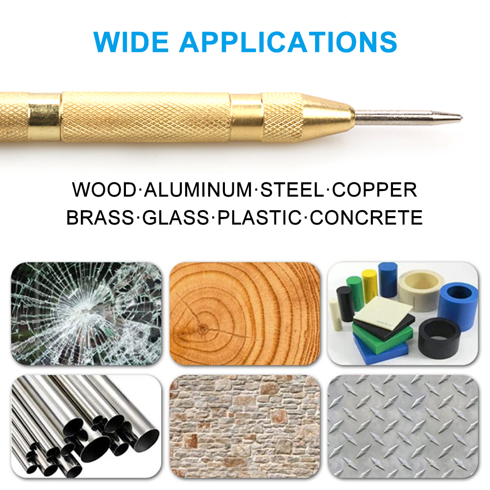 Golden automático Primavera tipo centro soco localizador, vidro atacante, disjuntor de janela, furador ferramenta