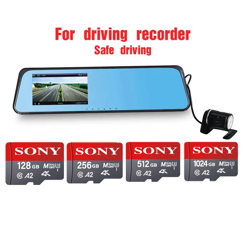 SONY 2TB Micro SD Memory Card 512GB 256GB 128GB 64GB 32GB Micro SD TF Flash Card Class 10 MicroSD for Xiaomi Camera Phone Camera
