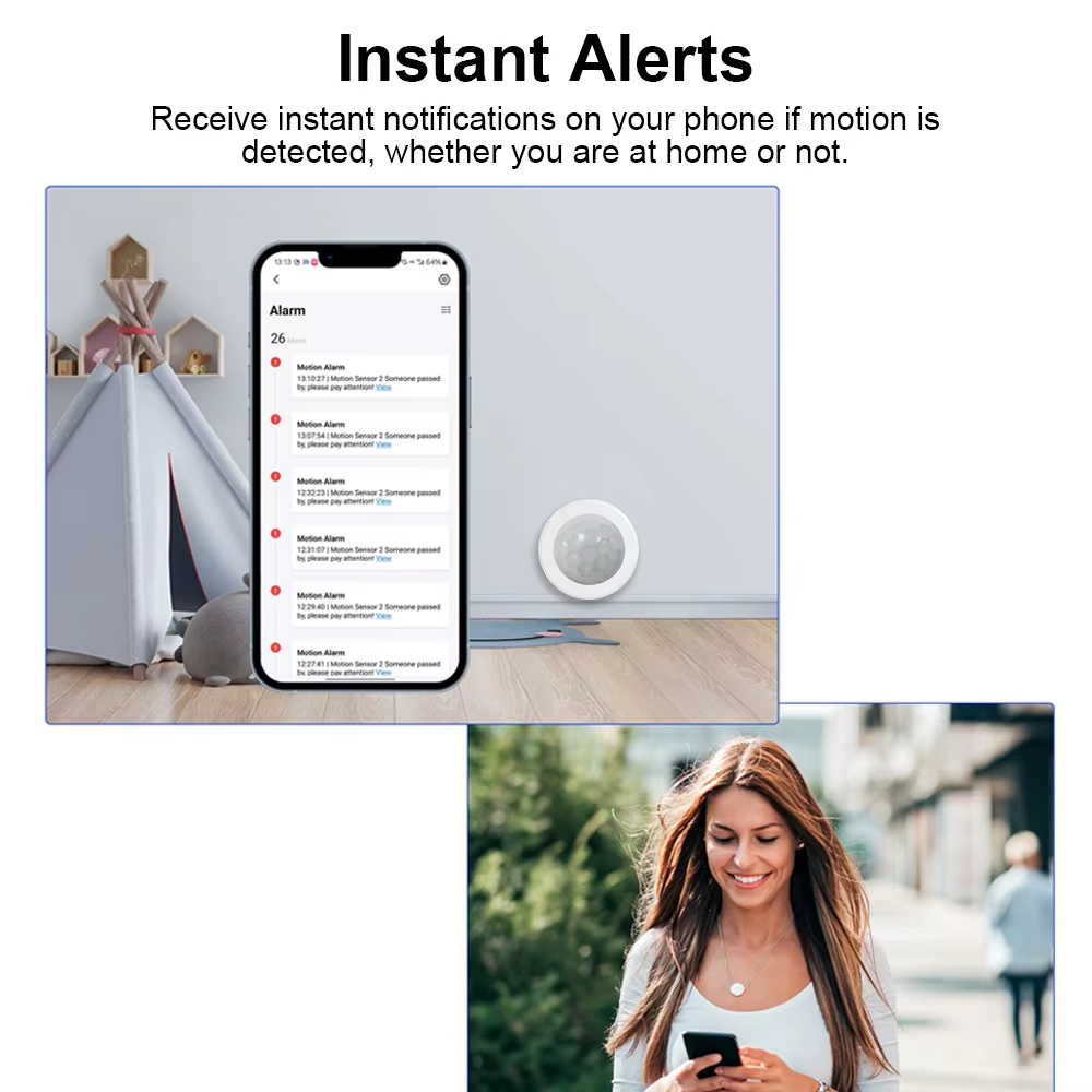 EWelink Zigbee With/No A Stand Pir Motion Sensor Movement Human Body Infrared Detector Security Alarm Sensor Works With APP