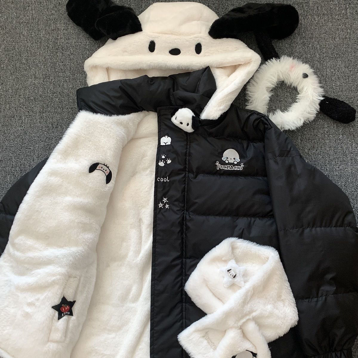 Hiver corée Design à capuche Parkas hauts ample en peluche velours doublé coton manteaux décontracté Casaco élégant femmes Chaqueta Abrigo