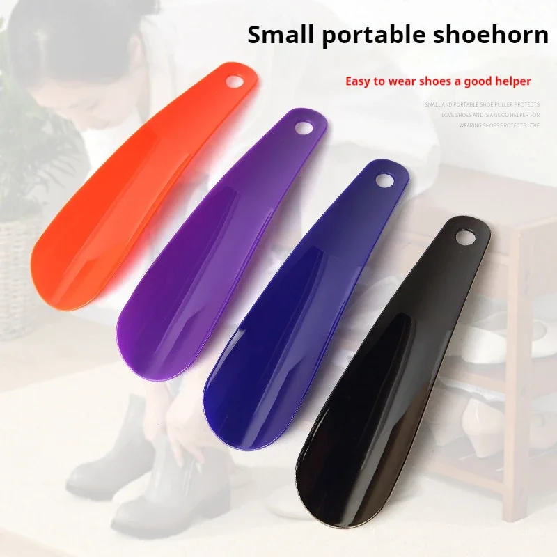 NEW 16cm Single Piece Short Handle Plastic Shoe Horn Handle Shoehorn Advanced Solid Home Use Travel Portable Shoe Spatula Lifter