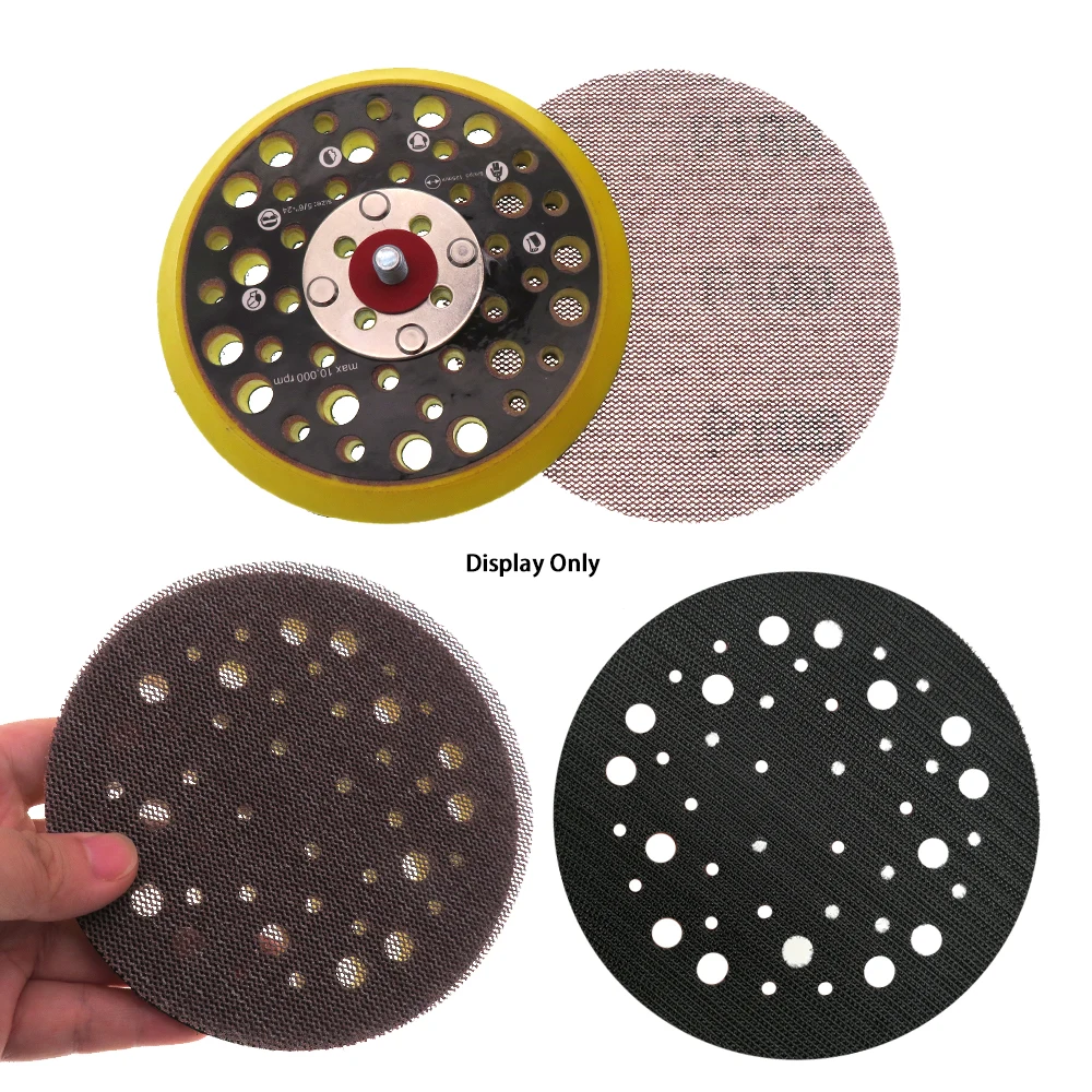 10 ชิ้น 5 นิ้ว 125 มิลลิเมตรแผ่นขัดตาข่าย Hook & Loop Abrasive Dust Free Disc Anti - Blocking Sharp บดกระดาษทรายสําหรับเฟอร์นิเจอร์ไม้
