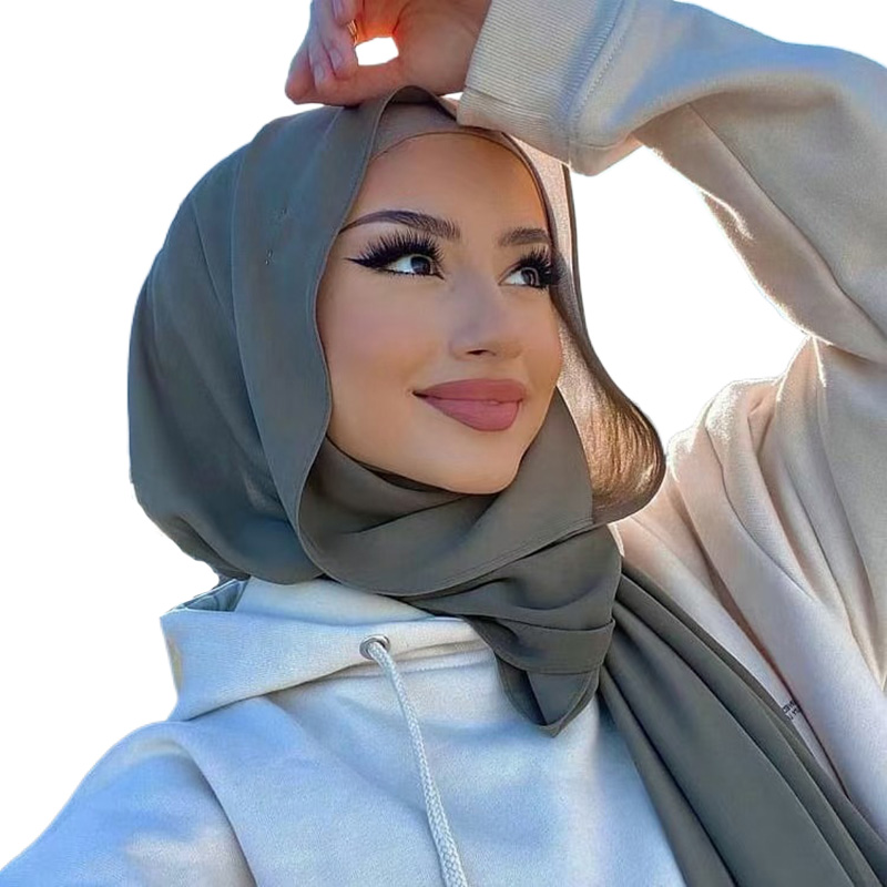 Ramadan muçulmano chiffon hijabs para mulher cor lisa lenço longo xale cachecol feminino camisa hijabs senhoras islam voile hijab