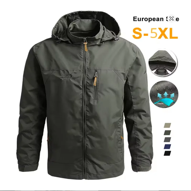 Großer M-5XL Cross Border Herbst/Winter Outdoor Einlagiger winddichter Stormtrooper Hoodie Lässiger Stormtrooper Sportjackenhalterung