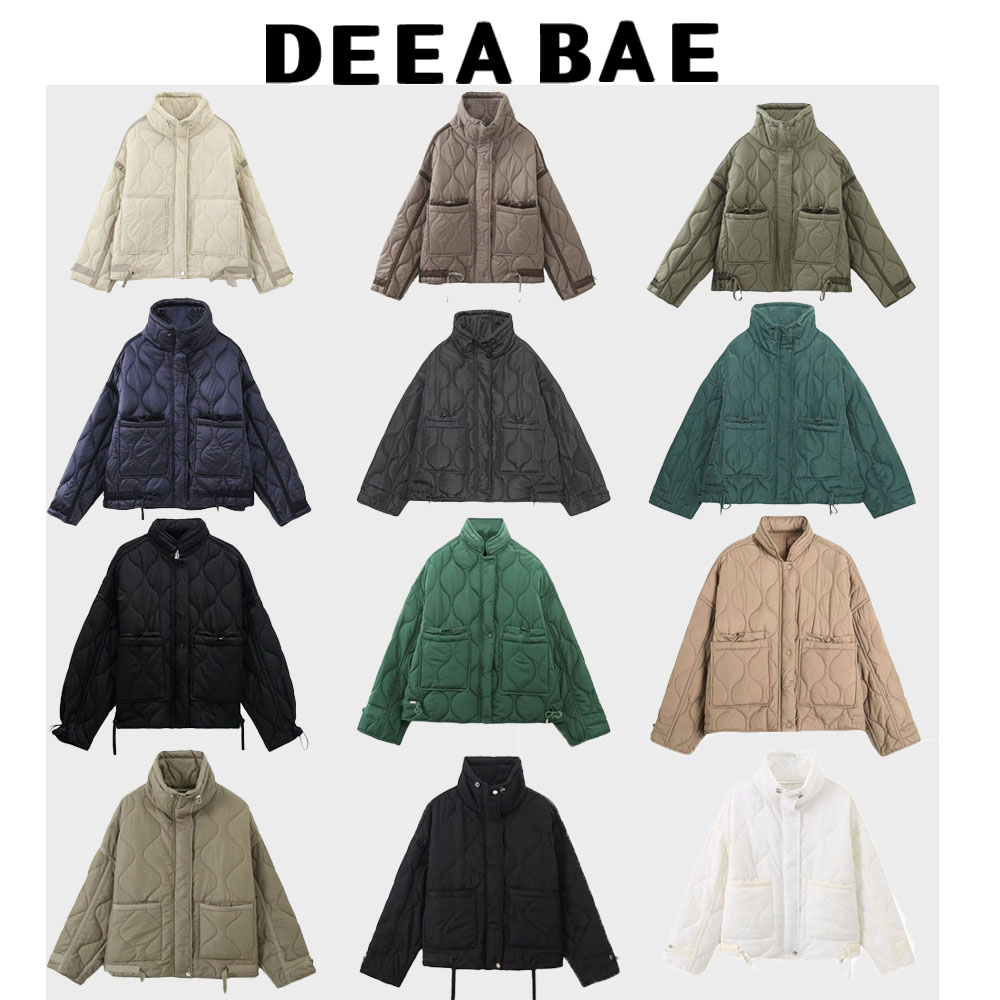 DEEABAE Damen-Oberbekleidung, neue Mode, warme Baumwolle, Herbst und Winter, Stehkragen, lange Ärmel, Reißverschluss mit Knöpfen, Vintage-Jacke