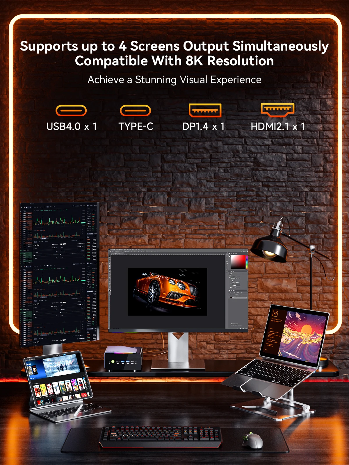 Mini PC GMKtec K12 AMD Ryzen ™   7 H 255 Dual DDR5 5600MT/s 3*SSD PCIe4.0 WiFi 6 BT 5.2 Dual 2.5G LAN OCulink Computer desktop