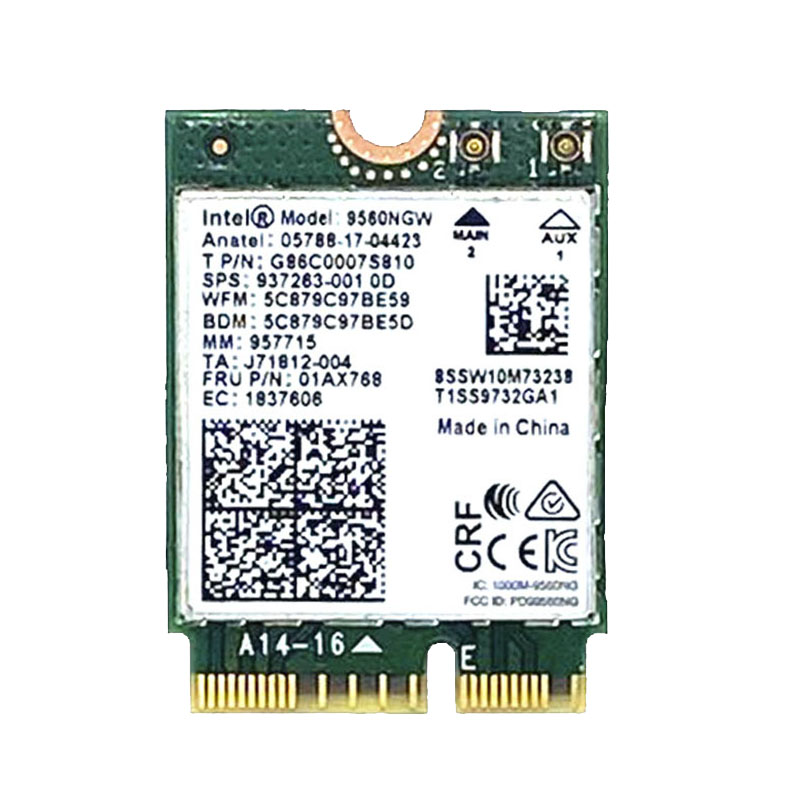 Intel 9560 2 Băng Tần 2.4G/5GHz Không Dây Đầu Nhận Bluetooth 5.0 802.11ac M.2 Cnvi Intel 9560ngw Wi-Fi anten Wifi