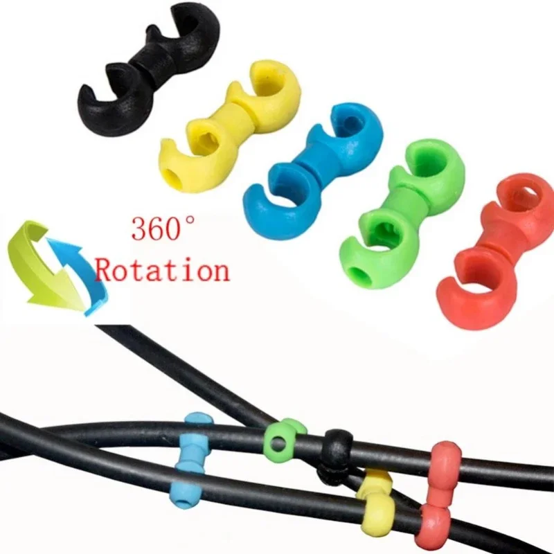 Rotatable MTB Brake Cable Clips - Bike Shift Gear Cable Buckles, Guide Line Clips for Smooth Cycling and Enhanced Performance
