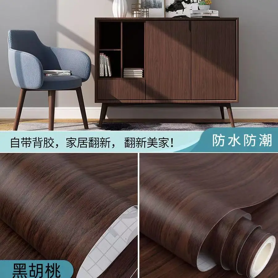 Làm Dày Hạt Gỗ Giấy Dán Tường Dây Leo Cuộn Chống Nước Máy Tính Để Bàn Cửa Tủ Đồ Nội Thất Đổi Mới Nội Thất Hiện Đại Trang Trí