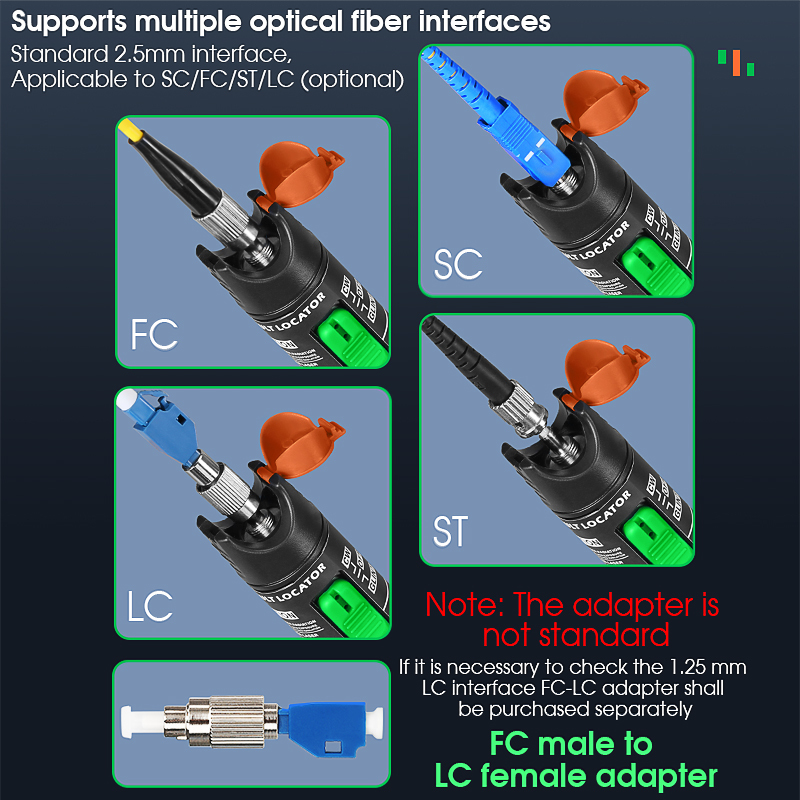 FTTH 30mW 시각 장애 탐지기 광섬유 케이블 테스터 펜 스타일 VFL 2.5mm 인터페이스(SC/FC/ST) VFL 광섬유 테스트 도구