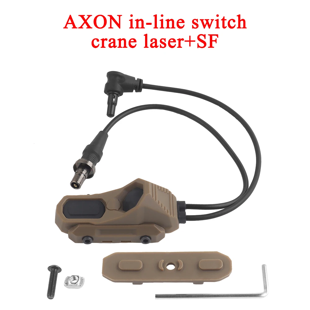 Taktische AXON Remote In-Line Dual Funktion Druckschalter Taschenlampe PEQ NGAL Laser Pushbutton SF/2,5mm/Kran Stecker