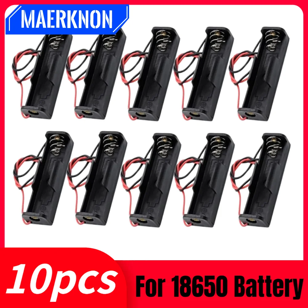 3.6V to 4.2V Power Bank Cases 10pcs 18650 Battery Holder High Quality Plastic Battery Storage Box Case Not Include Battery