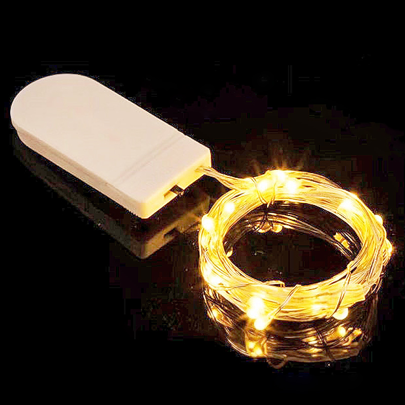 6 sztuk bajkowe oświetlenie LED Mini lampka świąteczna drut miedziany girlanda żarówkowa wodoodporna bateria CR2032 na ślub Xmas Garland Party