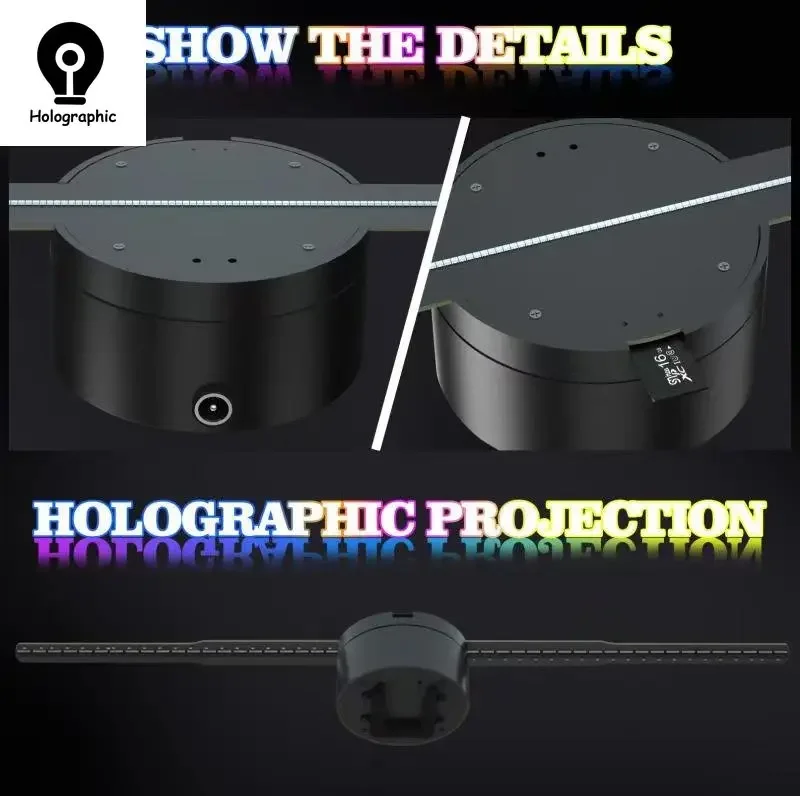 ใหม่ล่าสุด P42-P50 3D พัดลมโฮโลแกรมโปรเจคเตอร์ Wifi Led 3D จอแสดงผลโฆษณาโลโก้ Light โฆษณาแสดงโลโก้