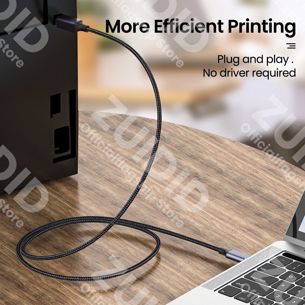USB Type-C to USB Type B 2.0 Cable for New MacBook Pro HP Canon Brother Epson Dell Samsung Printer Type C Printer Scanner Cord