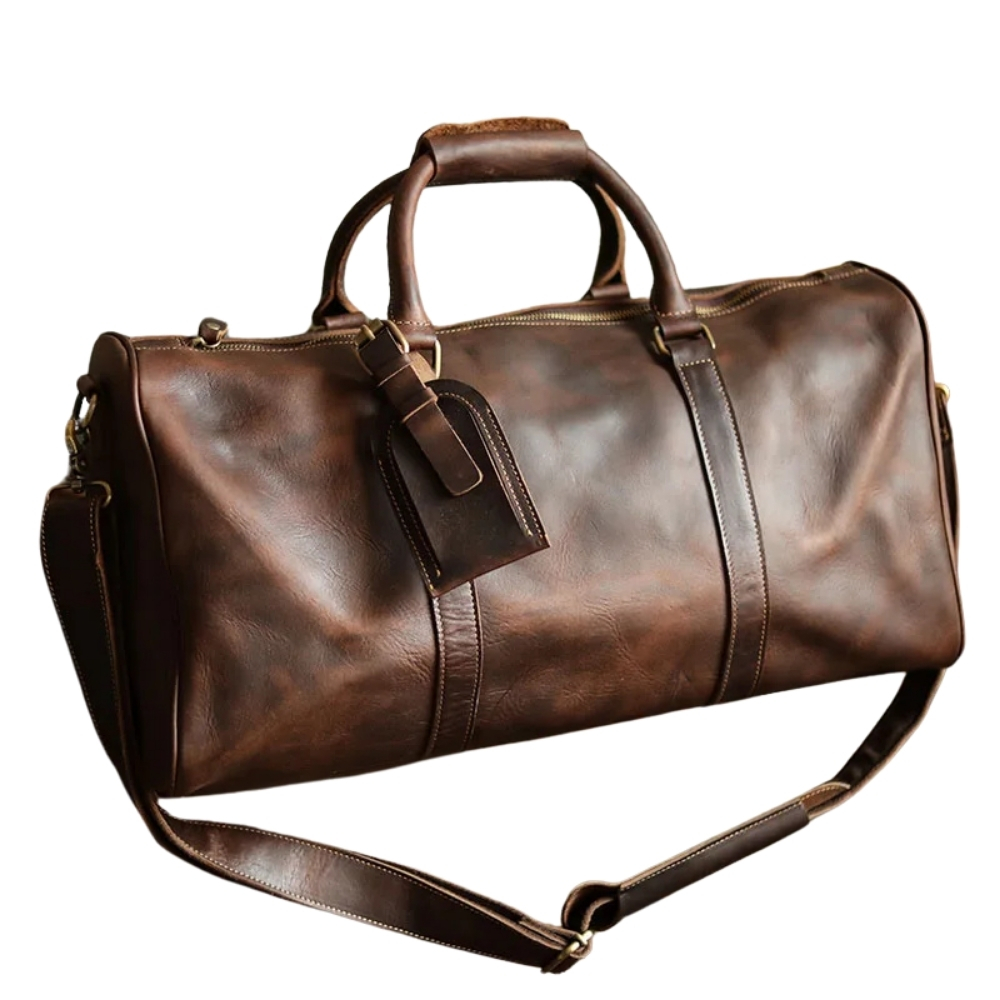 PHILI BULL Leder Herrentaschen Vintage Reise Reisetasche Wochenendtasche Handtaschen Messenger Bags Gepäcktasche mit Schuhfach