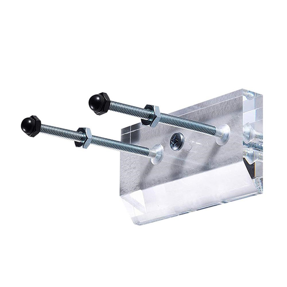 สเก็ตบอร์ด Wall Mount Longboard Deck แขวนขาตั้งจอแสดงผลอะคริลิคใสในร่มลอยสเก็ตบอร์ดผู้ถือ Rack