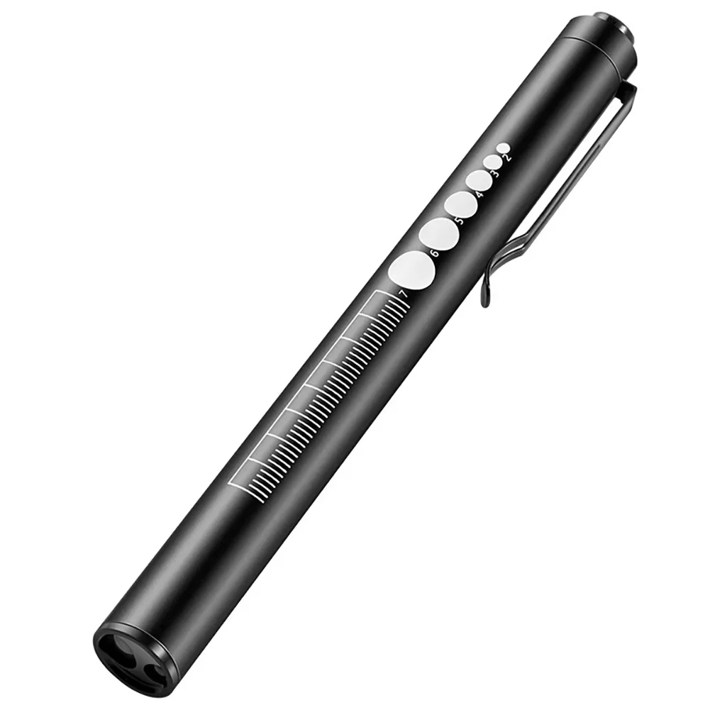 Mini แบบพกพาไฟฉาย LED ไฟฉายนักเรียนทางการแพทย์ Handy USB ชาร์จสแตนเลสไฟฉายเครื่องมือตกปลากลางแจ้ง
