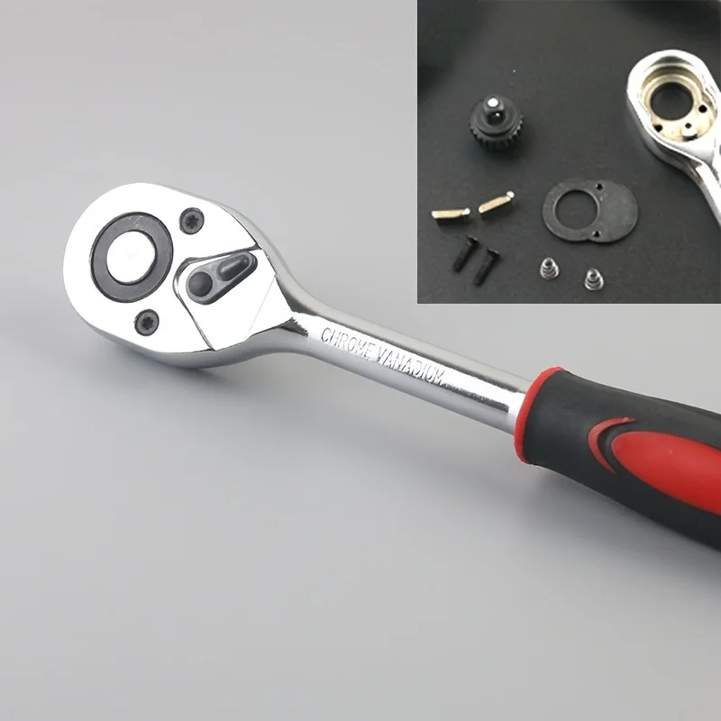46pcs Kit di strumenti di riparazione auto Chiave dinamometrica a cricchetto Chiave per cacciavite Set di prese Kit di strumenti combinato Strumento di riparazione automatica per biciclette Mech