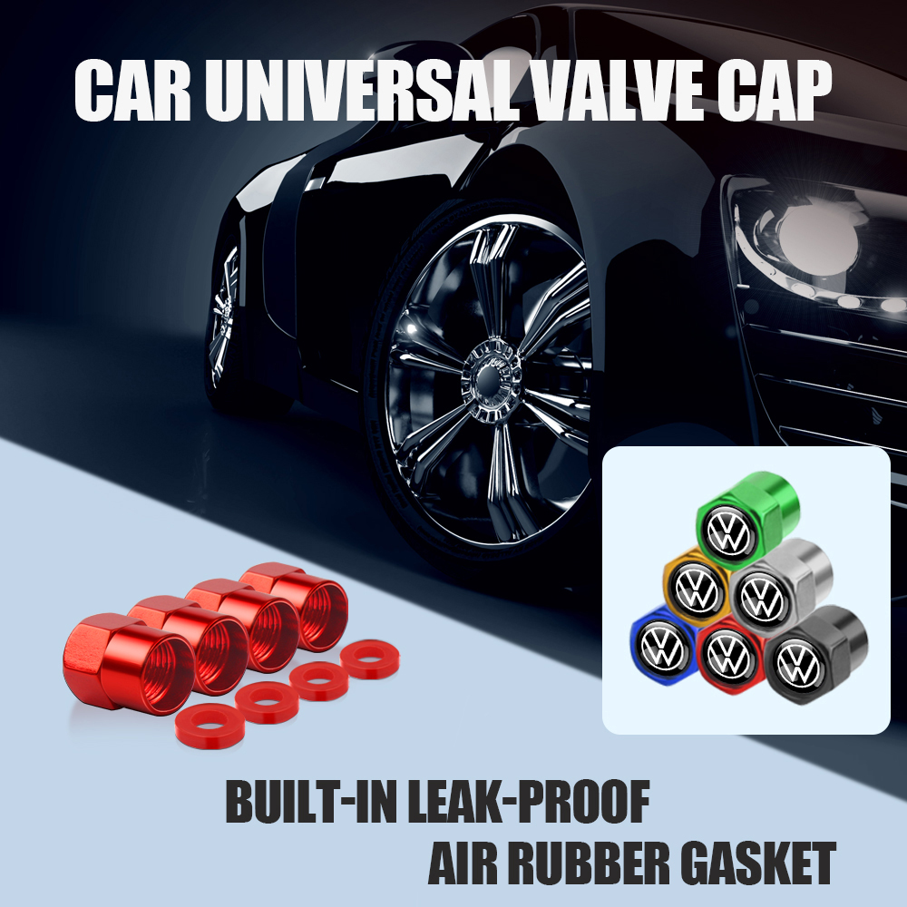 4 шт., колпачки для клапанов шин автомобиля, чехол с логотипом, автостайлинг для Volkwagen VW R-line GTI UPi Golf Passat Jetta Touran CADDY