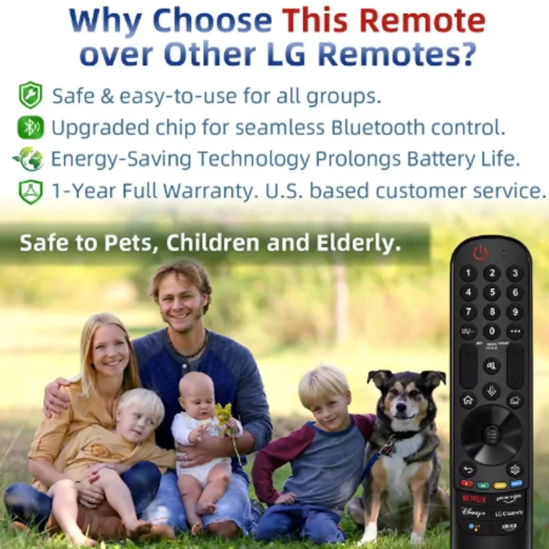 MR22GA/GN for Smart TV with Voice and Pointer Function Replacement Magic Remote Control