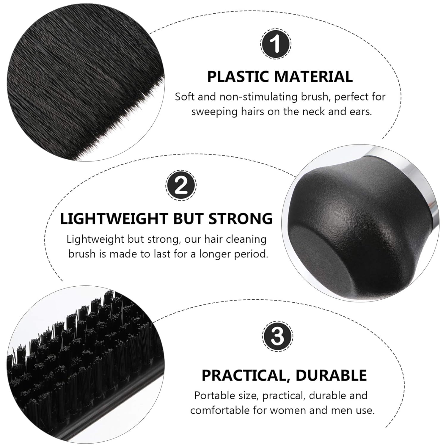 2/3 ピースネック集塵機ヘアクリーニングブラシ美容師ネック集塵機美容師サロンブレードクリーンブラシツール