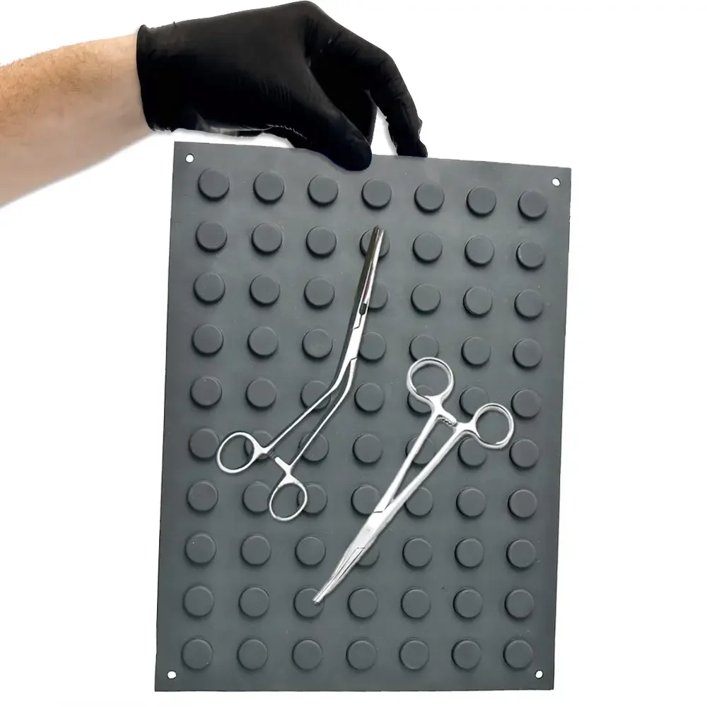 Black Magnetic Mat Instrument Tool Attachment Mats Magnetic Silicone Tools Mats Pad