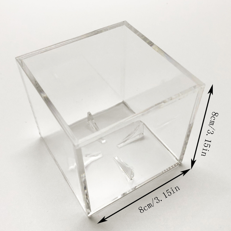 Caixa acrílica do armazenamento do basebol, caixa transparente, acrílico, 80x80x80, 1PC