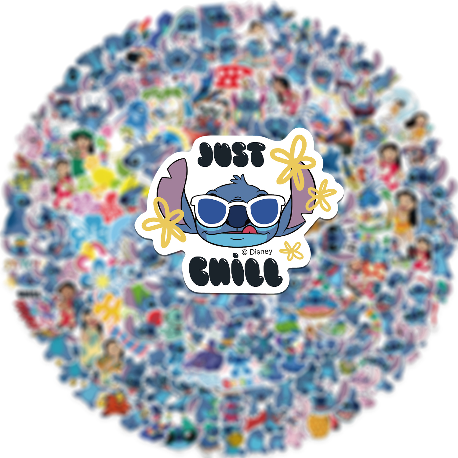 50/100/200 pçs bonito dos desenhos animados lilo ponto adesivos graffiti para scrapbook portátil telefone bagagem skate decalques adesivo brinquedo presente