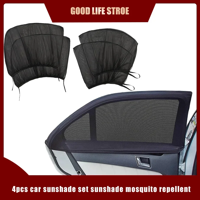 Mosquitera completa para ventana de coche, parasol antimosquitos, mosquitera universal para sedanes y SUV, ventana de pantalla de puerta de coche, 4 Uds.