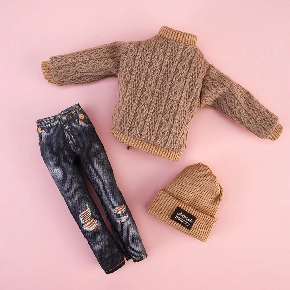 1/6 ตุ๊กตาแฟชั่น Casual เสื้อผ้าหมวกฤดูหนาวเสื้อกันหนาวกางเกง Handmade ตุ๊กตาสาวสวมใส่ชุดสําหรับ 29 ~ 32 ซม.ตุ๊กตาเสื้อผ้า DIY