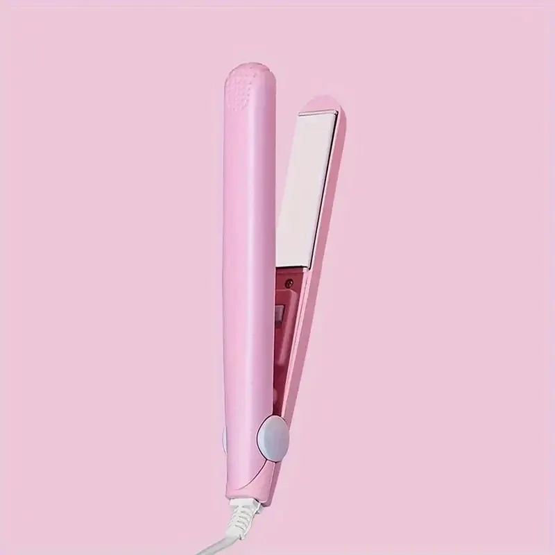 EU Plug Mini Fast Heating Hair Straightener - Multicolor Clamp, Dual Use for Straightening & Curling Hair, Fringe/Bangs Styling