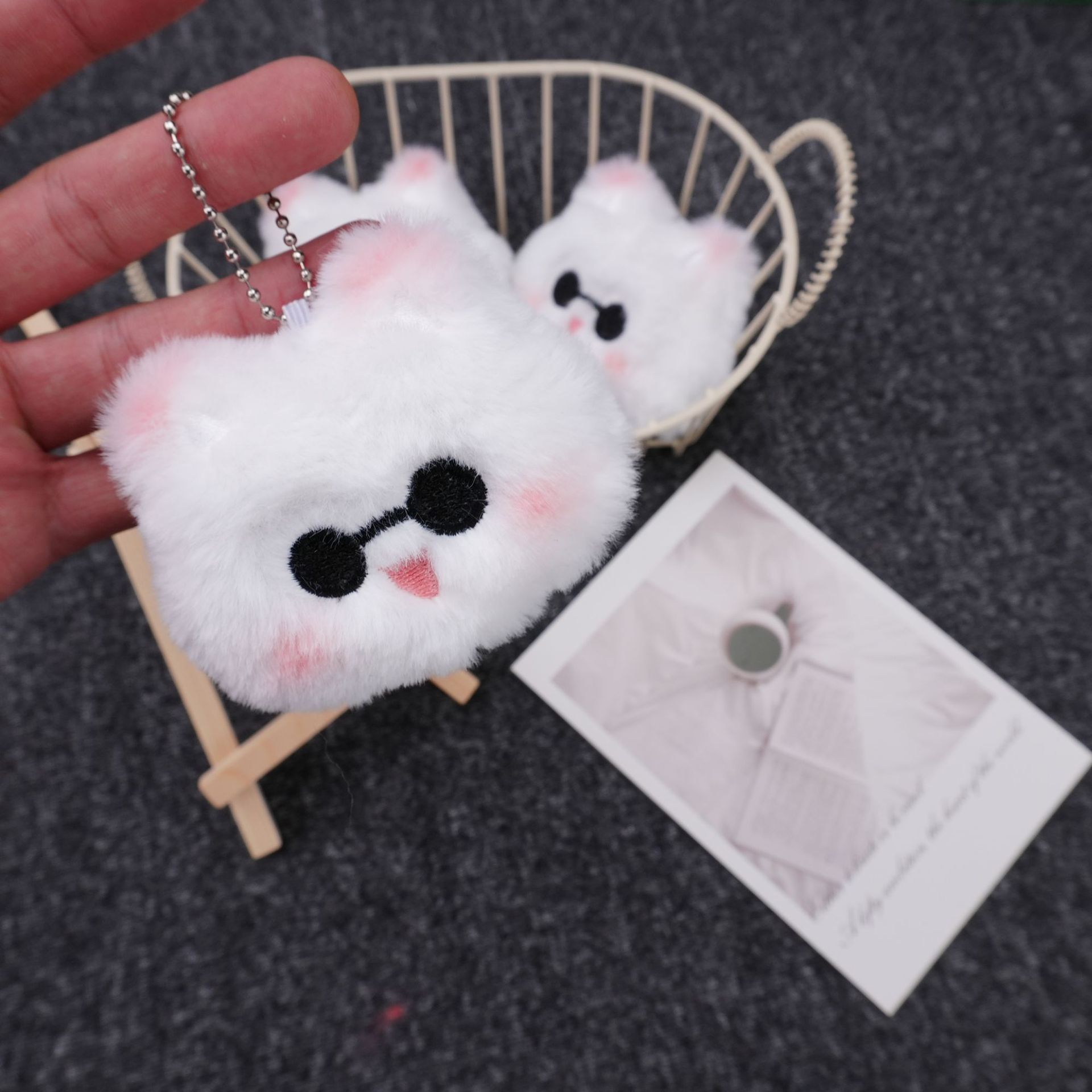 애니메이션 JK Gojo Satoru 플러시 키 체인 코스프레 흰 고양이 코스프레 Gojo 펜던트 배낭 열쇠 고리 할로윈 파티 장식