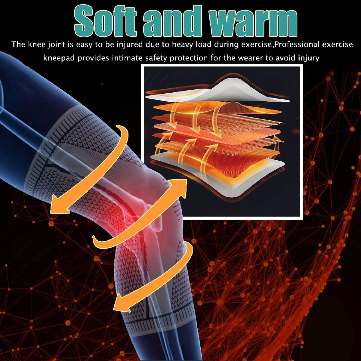 Rodillera de doble compresión, soporte para el dolor de rodilla, deportes, correr, gimnasio, alivio del dolor articular, recuperación de lesiones por desgarro de menisco