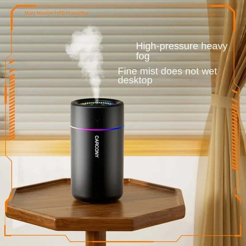 280ML Mini Air Humidifier Large Fog Volume Colorful Light Silent Aroma Diffuser Essential Oils Aromatherapy for Home Car Bedroom