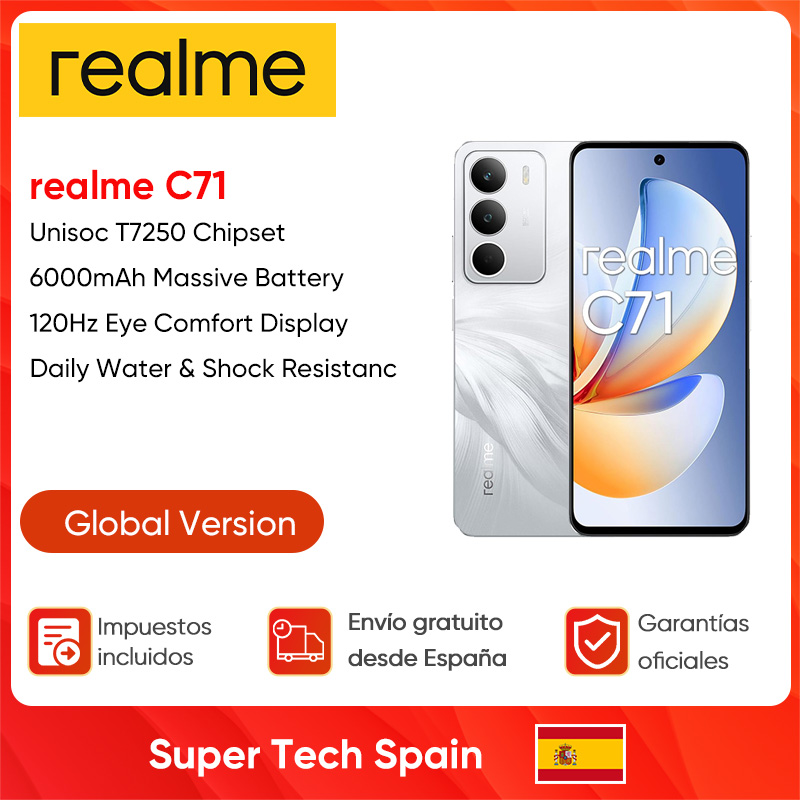 [Wereldpremière] realme C71 Smartphone 6300mAh Batterij 45W Opladen 6,67" 120Hz Display 50MP Camera UNISOC T7250 Chipset NFC IP64