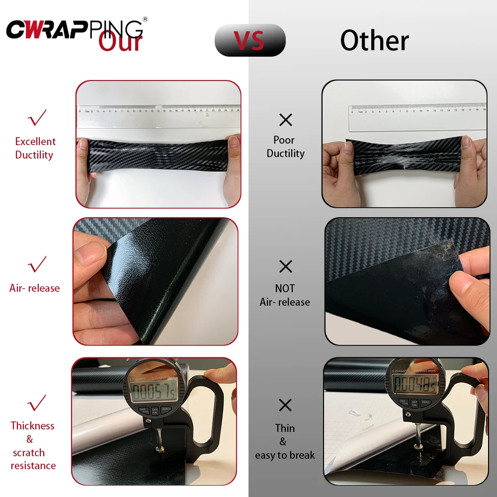 Envoltório de vinil para corpo de carro, fibra de carbono, acessórios foscos, adesivo preto brilhante 3d 4d 5d 6d, capa de folha automática, filmes de decoração de motocicleta