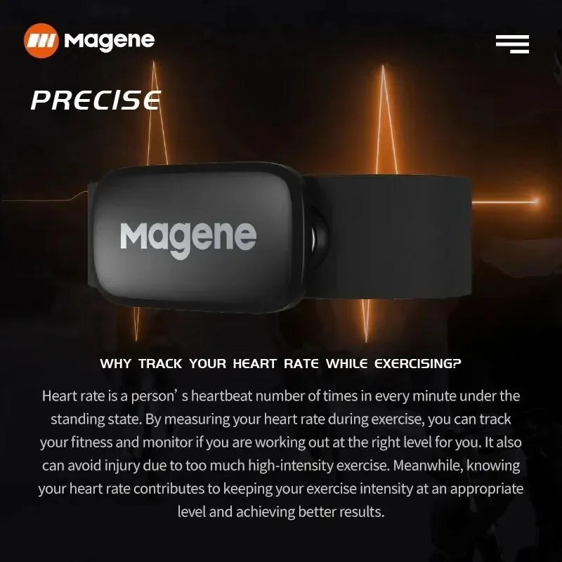 Magene H303 H64 Herzfrequenzmesser Mover Sensor Dual ANT Bluetooth mit Brustgurt Fahrradcomputer Fahrrad Wahoo Garmin Sports
