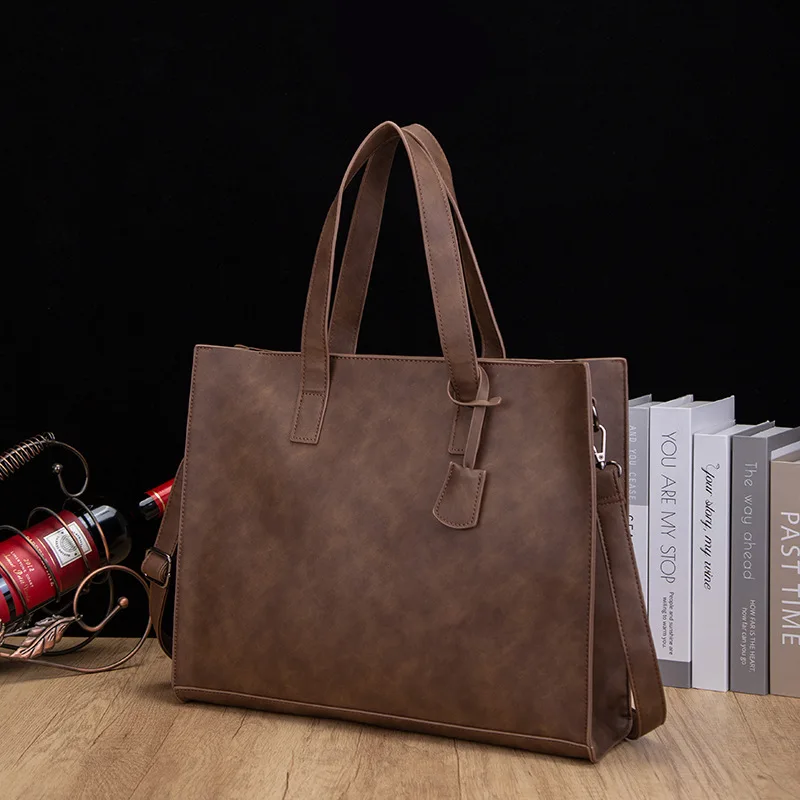 Luxury Designer Leather Handbags Vintage Laptop Bag for Women Suitcase Man Shoulder Bag Men Briefcase Bag Maletin Cuero Hombre