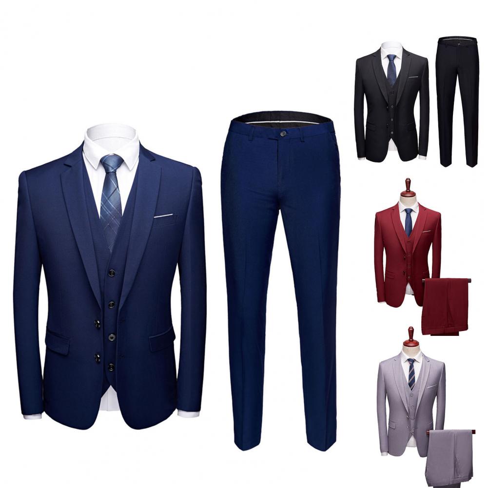 Great Men Anzug Taschen Slim Fit Abend anzug trennt 3 Stück Set plus Größe formellen Anzug für Bräutigam