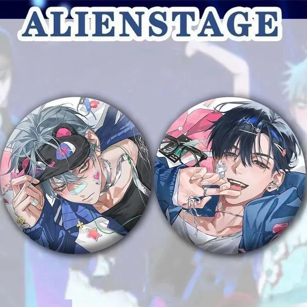 2 pz/set Anime Alien Stage Spille Tinplate TILL IVAN Distintivi Figura Del Fumetto Spilli Zaino Accessori Puntelli Per Il Regalo di Un Amico